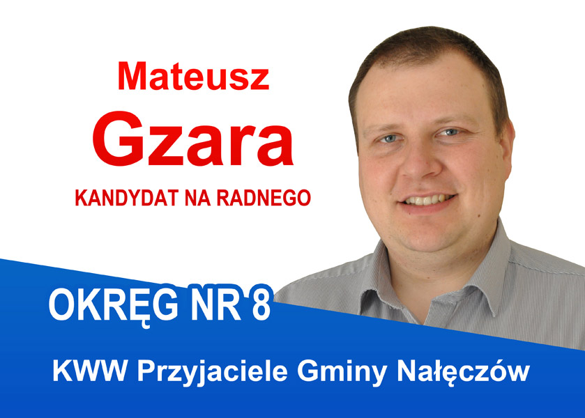 Nałęczów Okręg 8 - kandydat na Radnego - Mateusz Gzara - wybory 2014