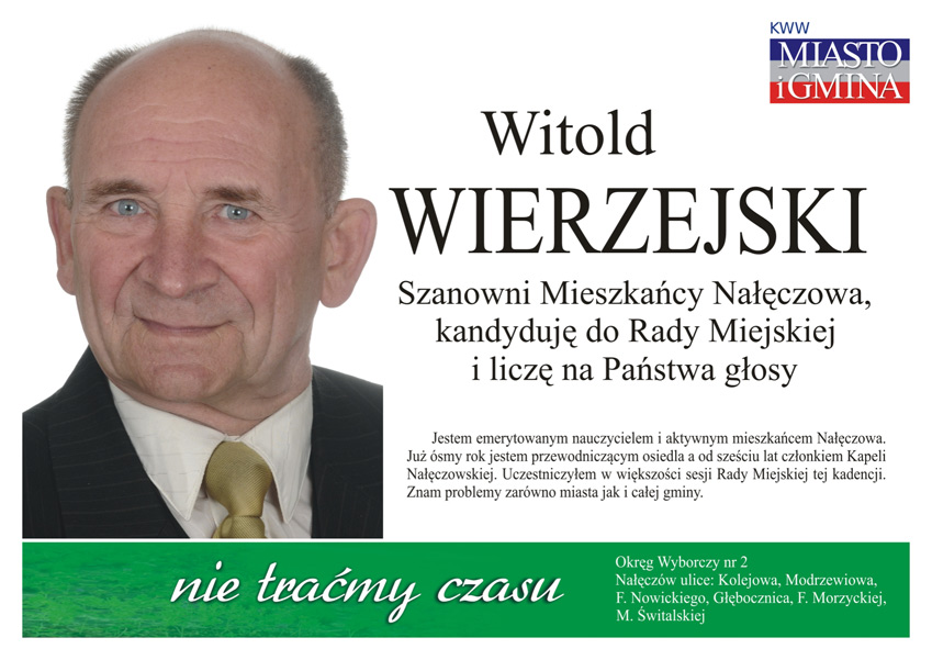 Wybory samorządowe 2014 - kandydaci do Rady Miasta i Gminy Nałęczów