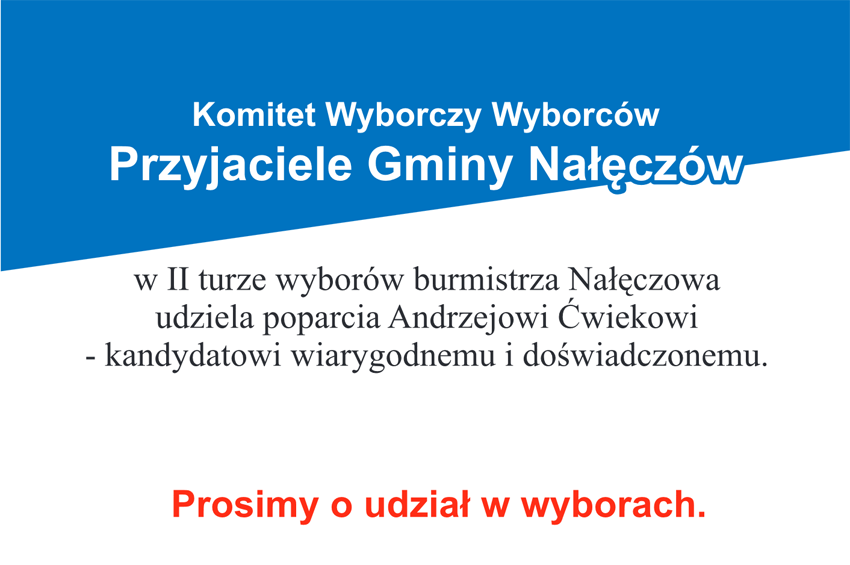 Wybory samorządowe 2014 - II tura wyborów Burmistrza miasta i gminy Nałęczów